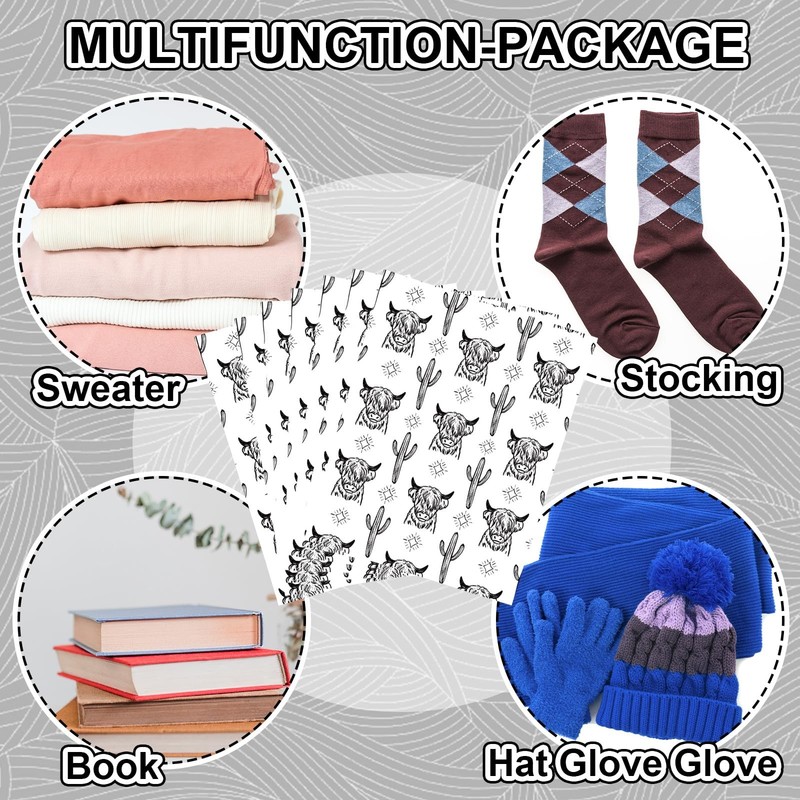 100Pcs Highland Cow Cactus Poly Mailers 10 x 13 Inch White Black Yak Packagin... gallery