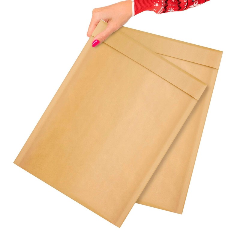 Kraft Bubble Mailers, 10.5×15 Inch, 10 Pack, Self-Seal, Water-Resistant