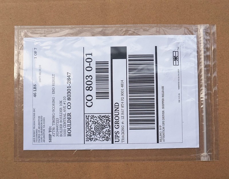 400 PCS 6.7×10 Inch Resealable Adhesive Shipping Label Document Pouches