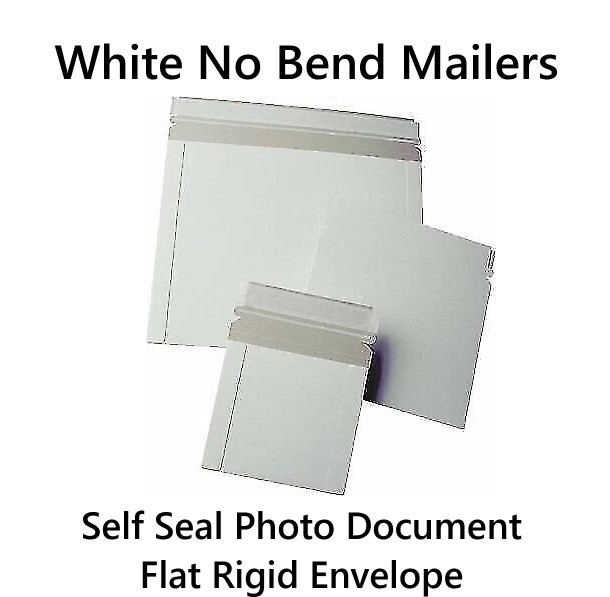 6.75″x 6″ No Bend Mailers White Self Seal Photo Document Flat Rigid Envelope