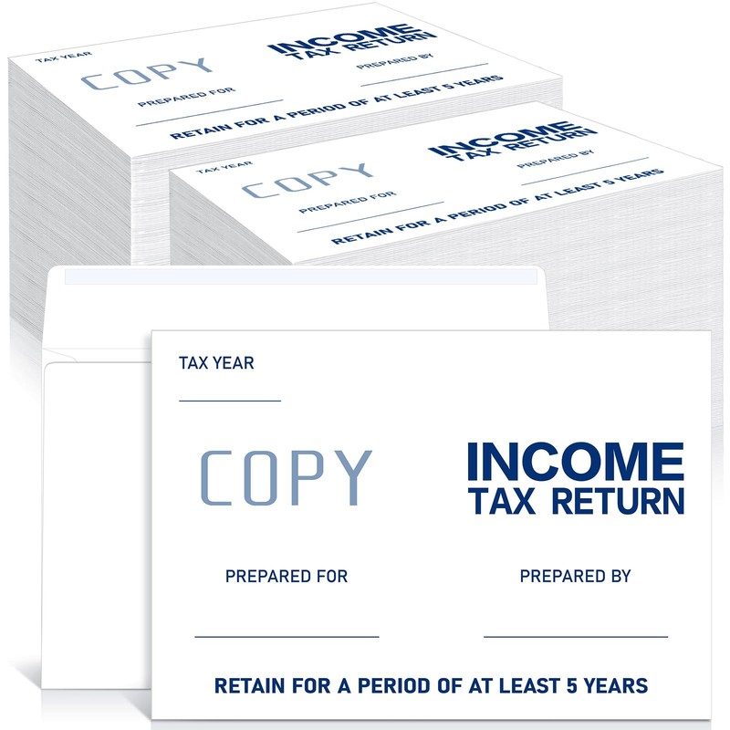 100 Pcs 9 x 6.3 Inch Income Tax Return Envelopes – Security Booklet Envelopes…