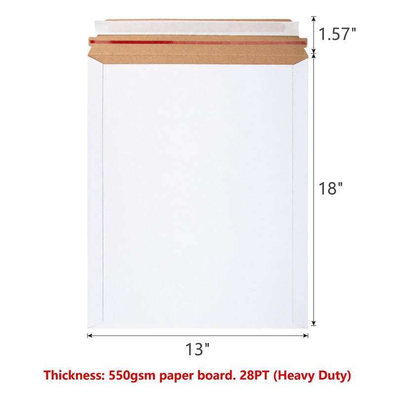 KSK Packaging 13″ x 18″ Rigid Mailers Flat Board/Paper Board Heavy Duty