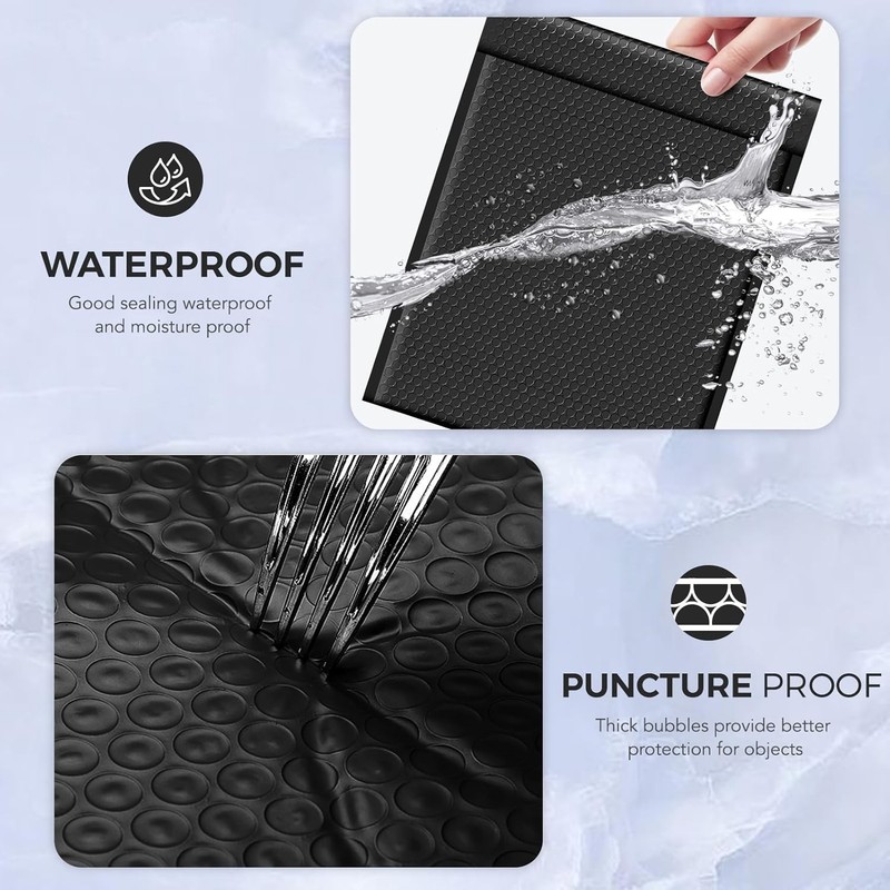 12x15 Black Bubble Mailers 40 Pack - Multi-Purpose Shipping Envelopes gallery