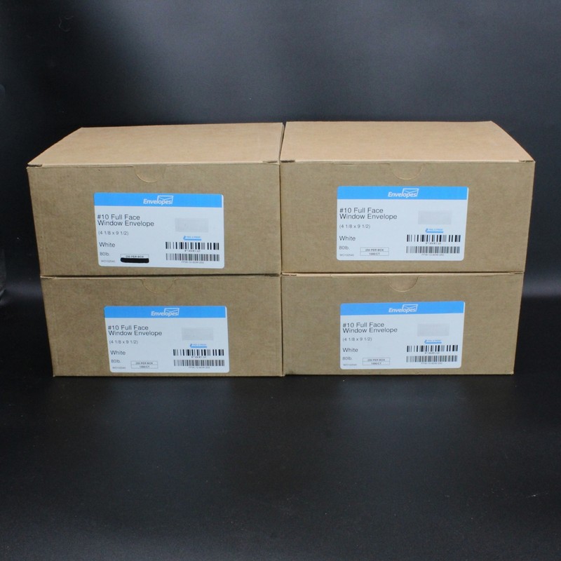 #10 Full Face Window Envelopes 4-1/8 x 9-1/2 80lb FFW-10-80W-1000 (Set of 1000)