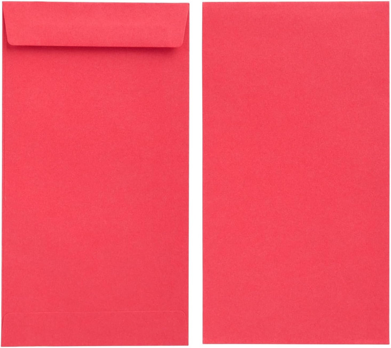 Red Envelopes for Money - 3.5 X 6.5 In, 100 Pack, Paper - for Cash & Coins - Sma gallery