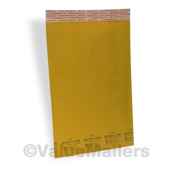 100 #1 7.25×12 Kraft USA Ecolite Bubble Mailers Padded Envelopes Bags Self Seal