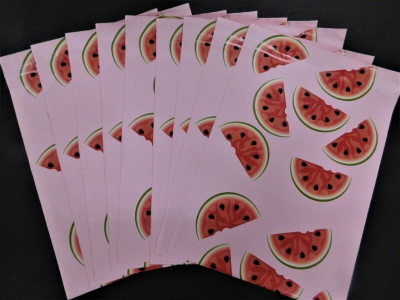 100 10x13 Watermelon Designer Fruit Mailers Poly Shipping Envelopes Bags gallery