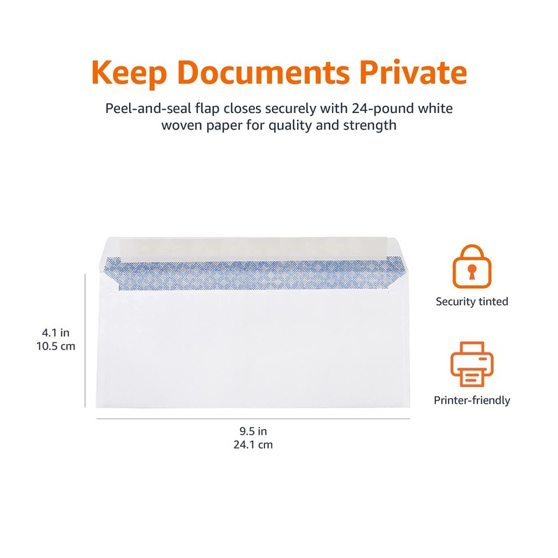 Amazon Basics #10 Security Tinted Self Seal Business Envelopes for Documents gallery