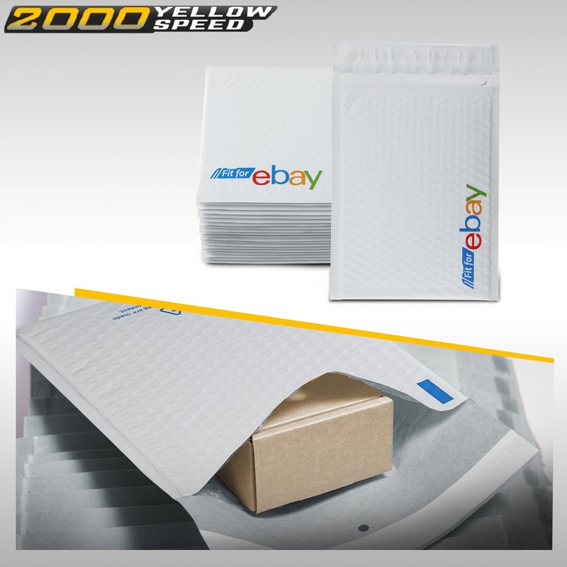 Padded Bubble Mailer Envelope White With Color Logo 100 Pieces gallery