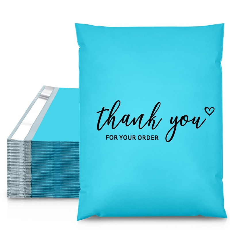 JinRuiKJ Thank You Poly Mailer 14.5×19 Inch 50 PCS, Shipping Bags for Clothin…
