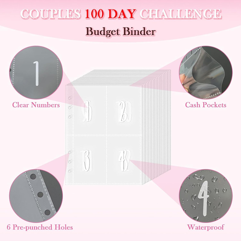 100 Envelope Money Saving Challenge Kit with Binder - Save $5,050 gallery