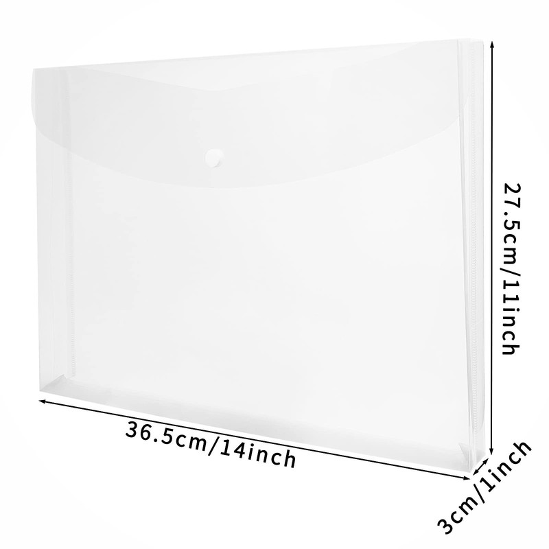 Plastic Legal Size Envelopes with Snap Closure Expandable Organizer Clear Col... gallery