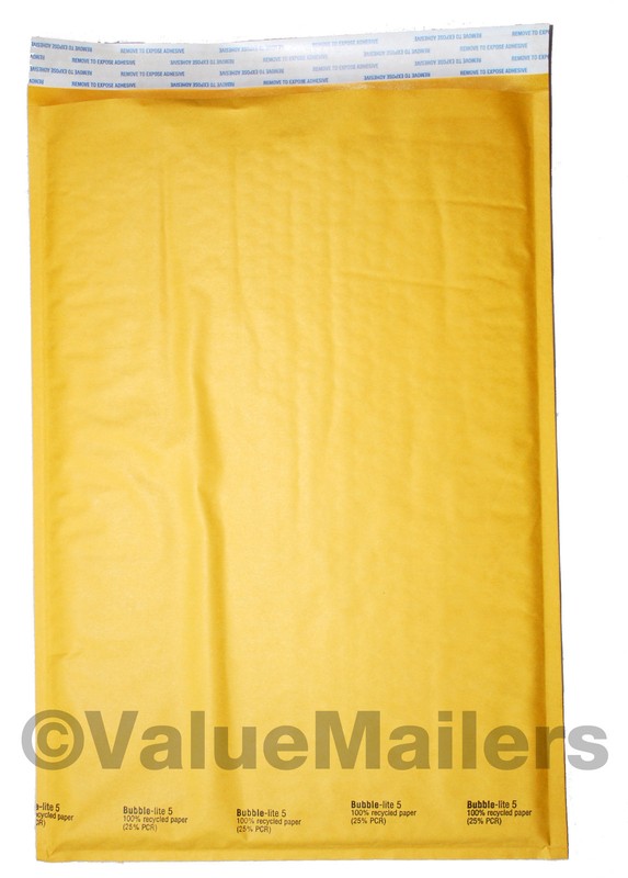 100 #5 10.5×16 ” Bubble – Lite ” Kraft Bubble Mailers Padded Envelopes Bags