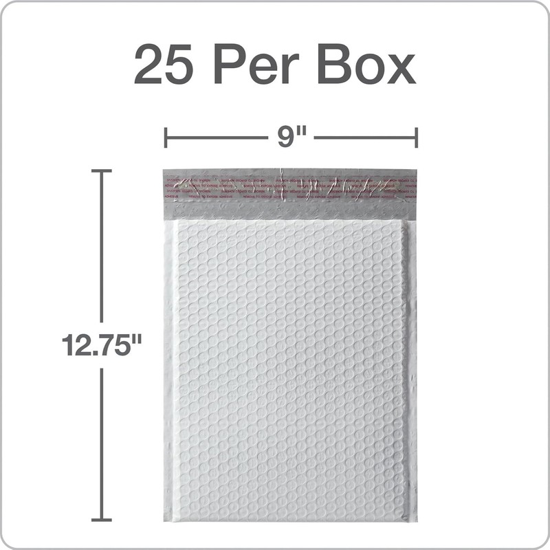 Bubble Mailers, 8.5 x 11 Shipping Envelopes, Water Resistant White Poly Padde... gallery