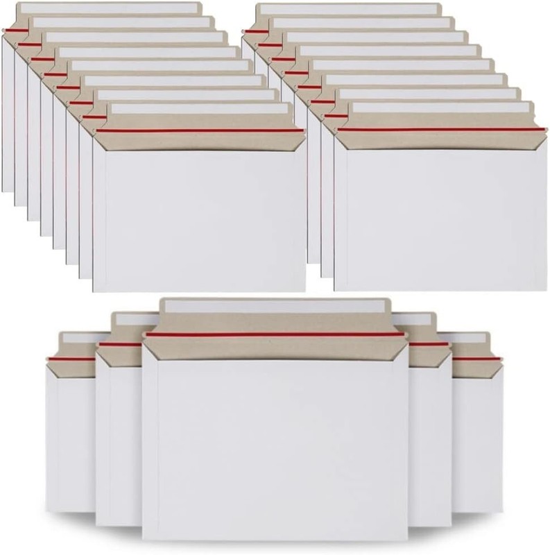 100PCS Stay Flat Mailers 6×10 Inch Rigid Mailers Cardboard Envelopes…
