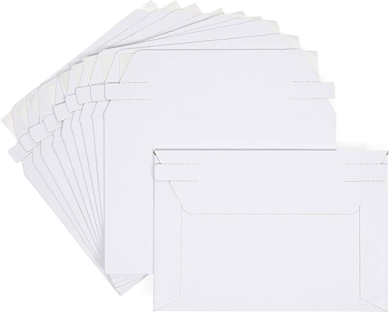 25-200Pack 6.5" x 4.5" Rigid Photo Shipping Flats Cardboard Envelope Mailers gallery
