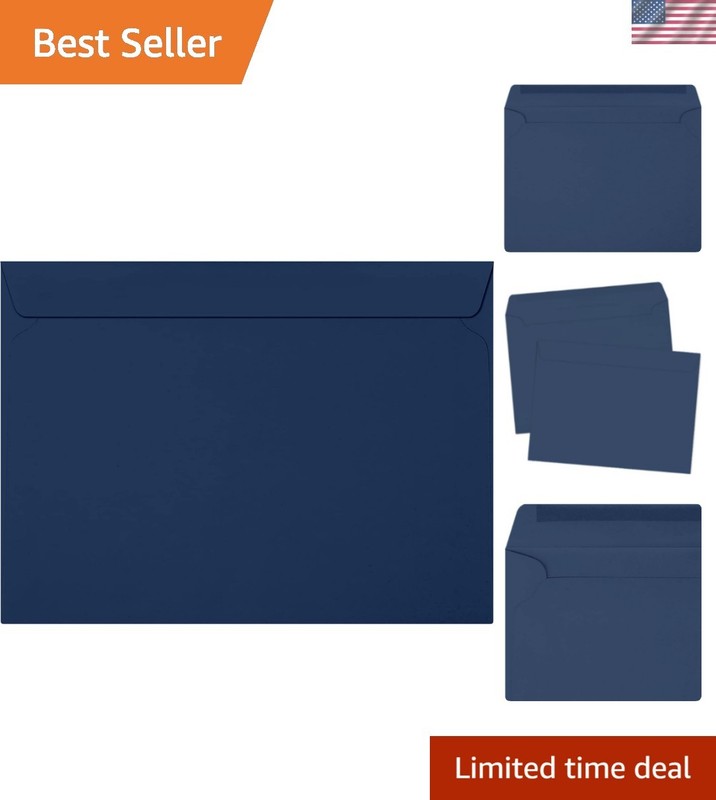 80lb Navy Blue Booklet Envelopes, 50 Count – Perfect for Invitations & Documents