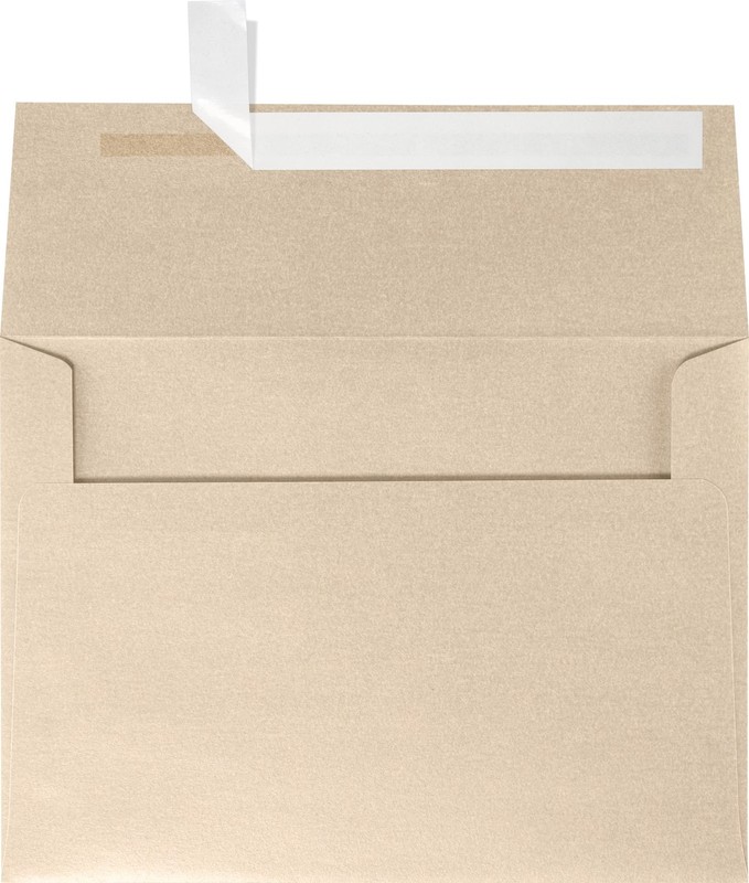 LUXPaper A7 Taupe Metallic Envelopes 5-1/4×7-1/4 Peel & Press 80lb 50pk