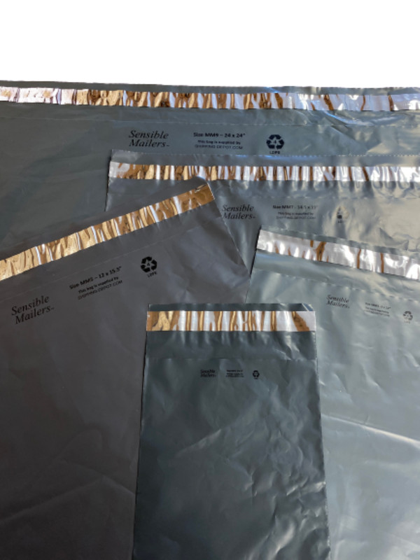 100 Pack 24×24 Poly Bags Recycled Eco Friendly Shipping Envelopes / Mailers
