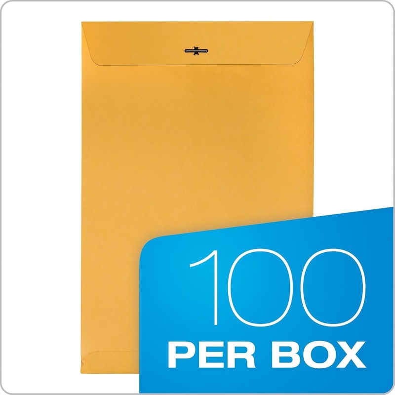 100 Count Brown Kraft Clasp Envelopes 10x15 Inches - Secure Mail and Storage gallery