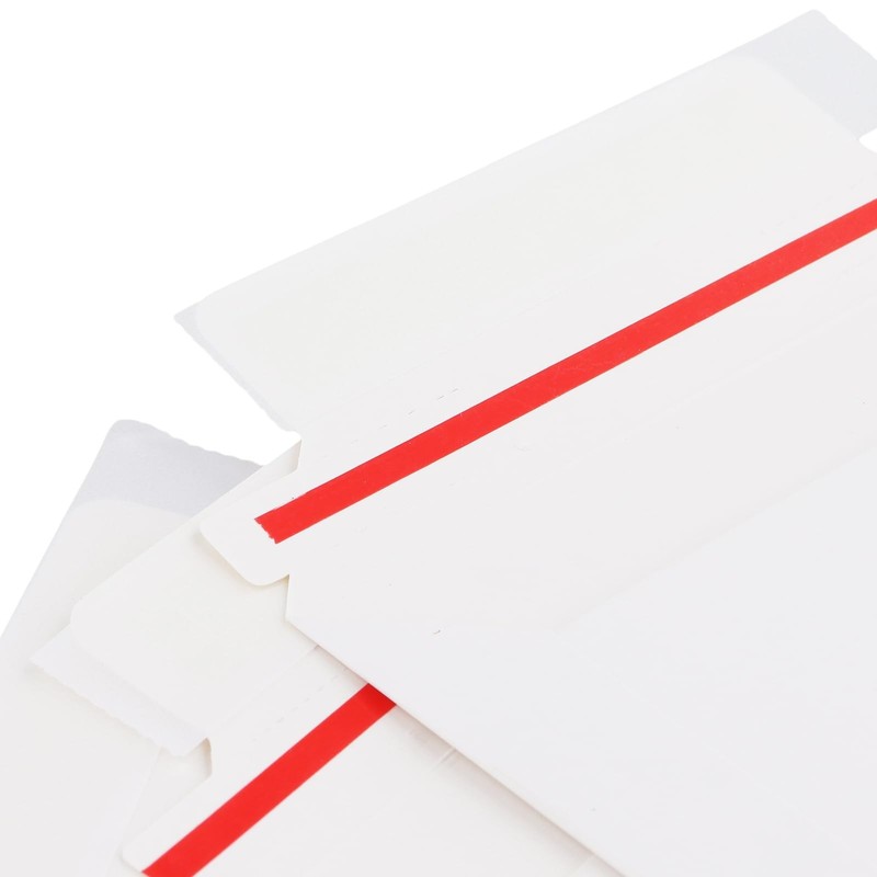 200 PCS Rigid Mailers 250 GSM Self Seal White Cardboard Stay Flat Envelopes gallery