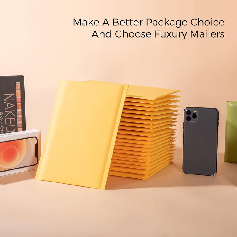 Kraft Bubble Mailer 6X10 Inch 50 Pack，Strong Adhesion Padded Envelopes,Self Seal gallery