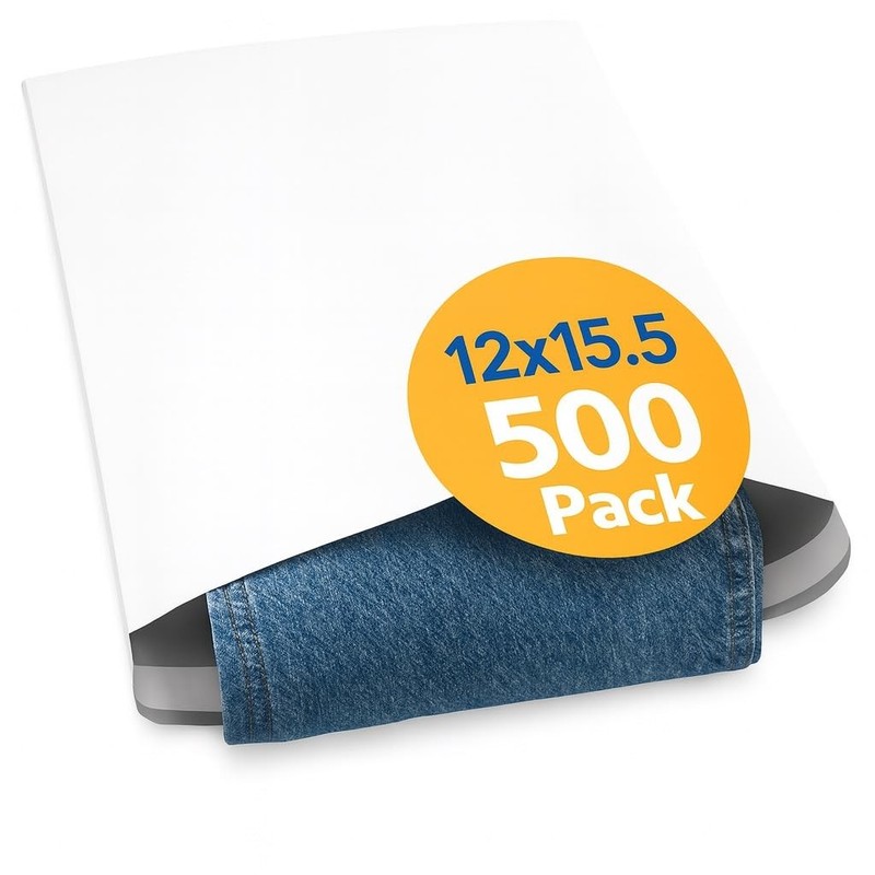 Poly Mailers 12x15.5 (500 Pack) – 12x15 Polymailers Shipping Bags, Self-Seali... gallery