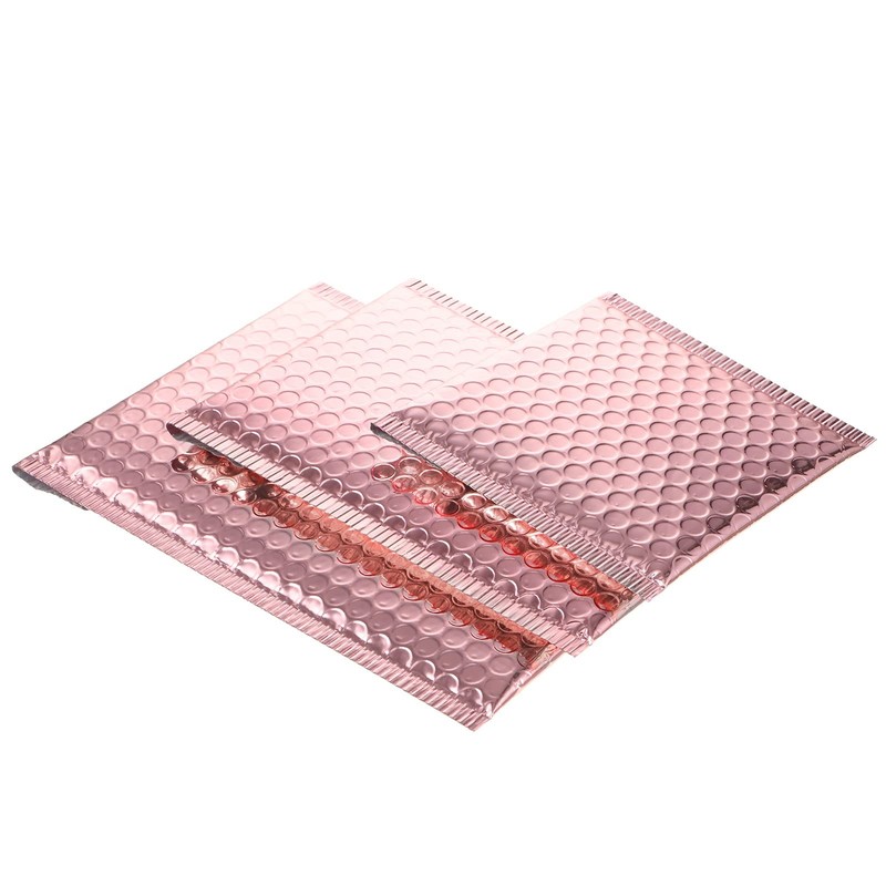 50 Pieces Bubble Mailers 3 Sizes Self Seal Adhesive Poly One Size, Rose Gold gallery