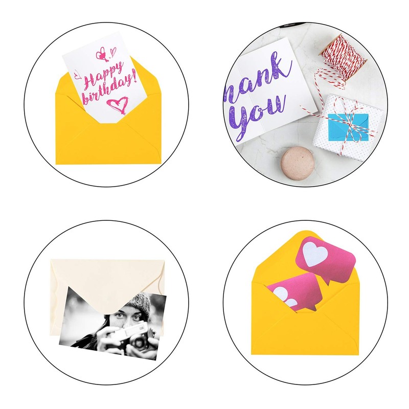 Mini Envelopes with Cards 100 Pack Self Adhesive Multicolor gallery