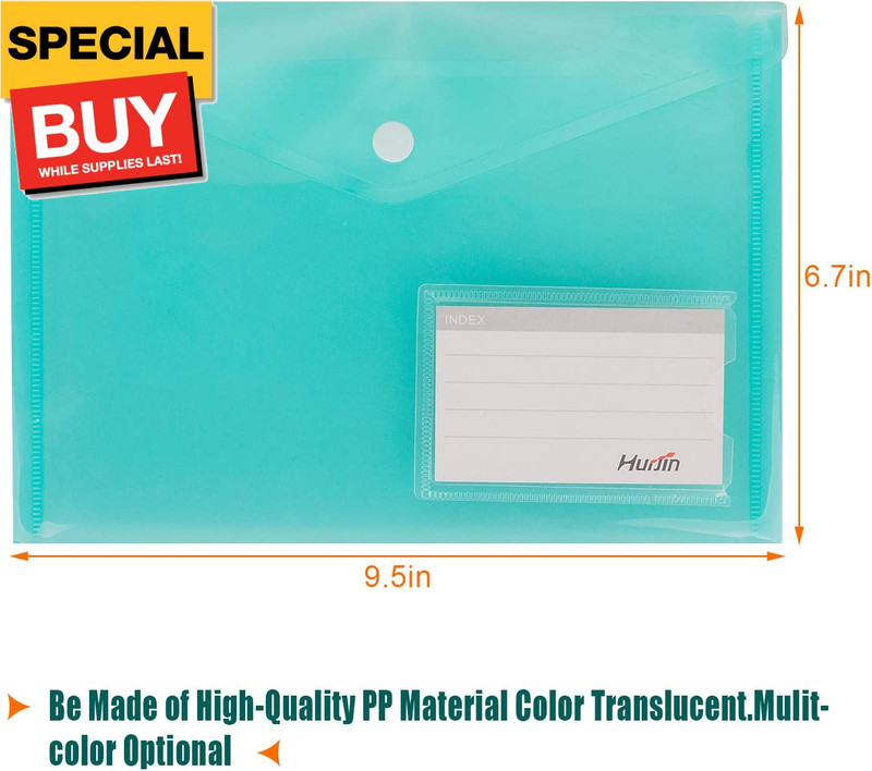 24PCS A5 Poly Envelope Folders, A5 Plastic Envelopes with Snap Closure, Clear A5 gallery