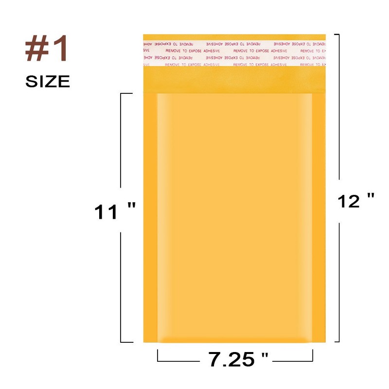 25 Units Any Size Kraft Bubble Mailers Shipping Padded Bags Self Seal gallery