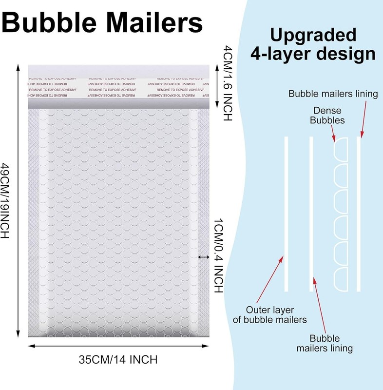 30 Pcs Extra Large Bubble Mailers 14 x 19 Inches Resealable Padded Envelopes ... gallery