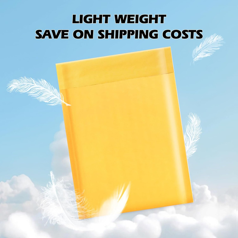 52Pack Yellow 8.5X12In Kraft Bubble Mailers Small Business Mailing Packages Self gallery
