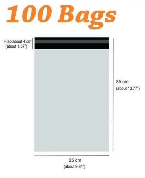 100 (9.75″x13″) Light Poly Mailer 2 Mil Shipping Mailing Packaging Envelope Bags