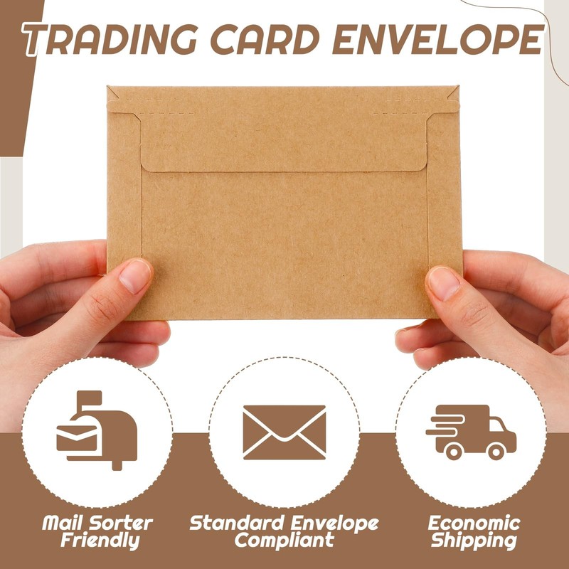 200 Pcs Trading Card Shipping Set 4 x 6'' Trading Card Protector and Envelope... gallery
