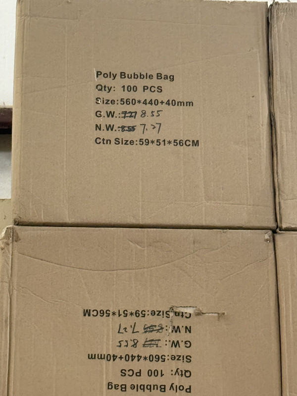 Poly Bubble Bag Mailers, 100 Pieces per Box, 17.3″ x 22″