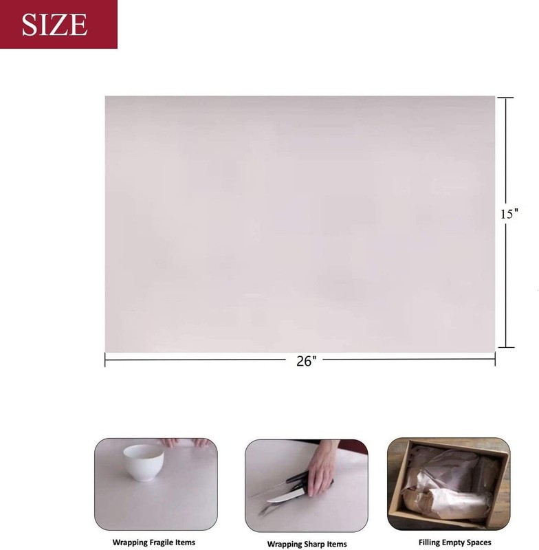 WAUPPY 200 Sheets Newsprint Packing Paper 200 Count (Pack of 1), white gallery