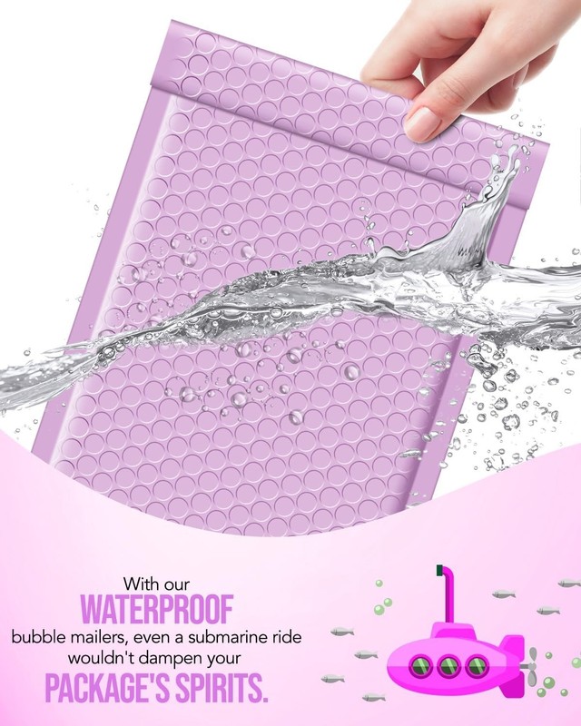 Stylish Lavender 6x10 Bubble Mailer Envelopes (100 Pack) for E-commerce Packing gallery