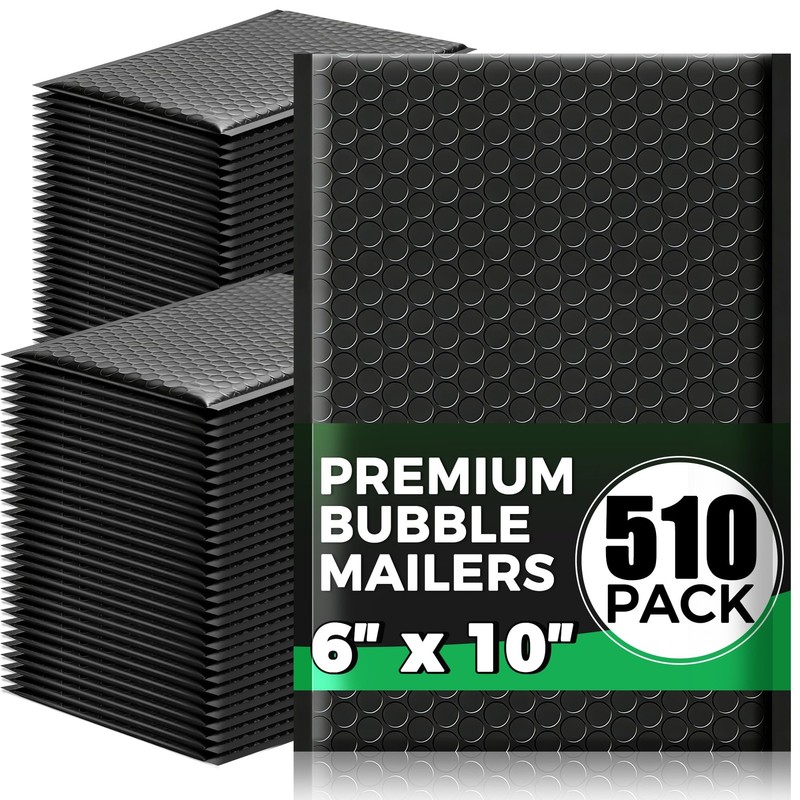 510 Pack 6’’ x 10’’ Bubble Mailer – Self-Sealing Waterproof Small Mailing Env…