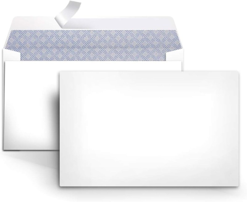 Amazon Basics Security Self-Seal Mailing Envelope, White, 6 100-Pack, White