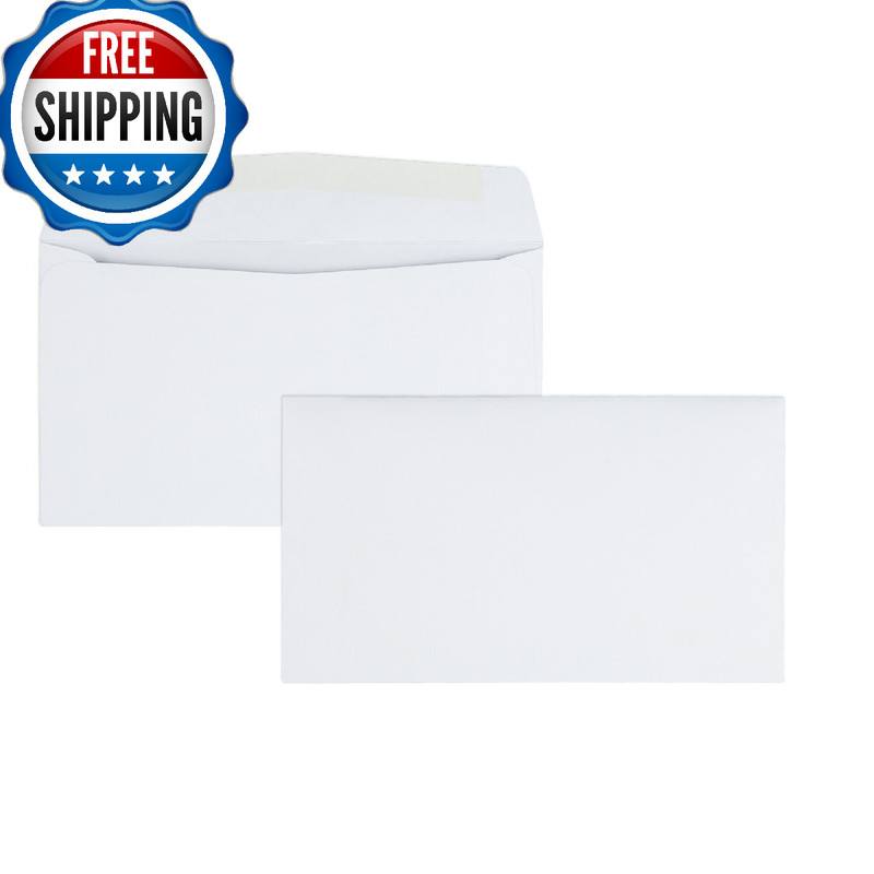 Quality Park #6-3/4 Business Envelopes Gummed Flap White Wove 24 lb 5-3/8 x 6-1/