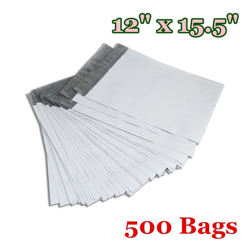 500 12×15.5 Poly Mailers Shipping Envelopes Plastic Self Sealing Bags 2.5 Mils