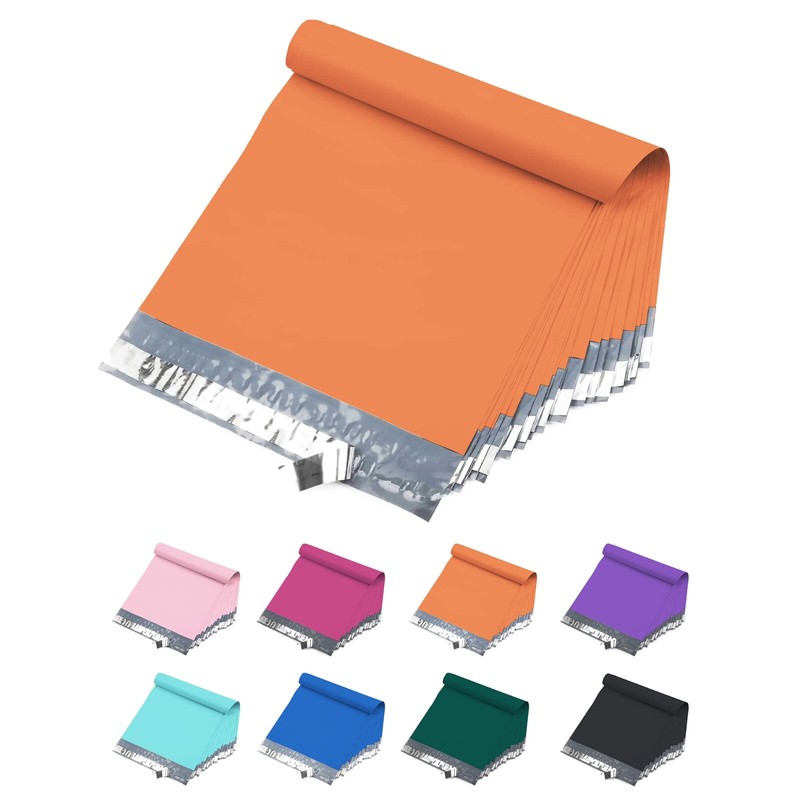 1000 6X9 M1 POLY MAILERS SHIPPING ENVELOPES PLASTIC BAGS-Orange gallery
