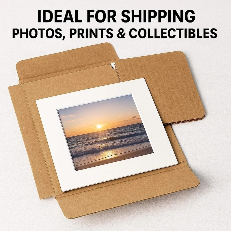 50 - 7.5" x 7.5" Corrugated Filler insert Pads 45 RPM For 7" Record Mailers gallery
