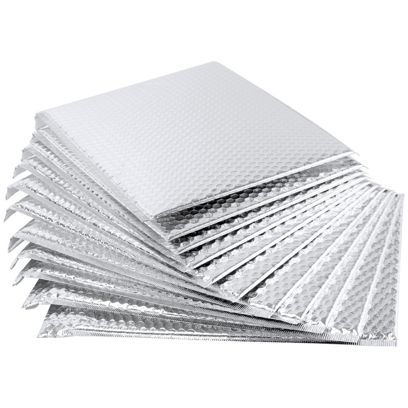 75 Pack, 9 x 12 Inch Bubble Mailer Silver Padded Aluminum Film Shipping Envelope gallery