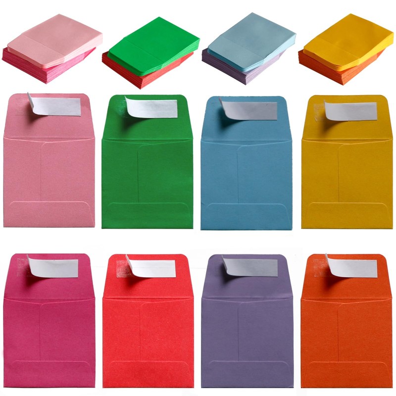 2 x 2Inches Tiny Coin Envelopes – Self Seal 128-Count Mini Envelopes, Bulk Sm…