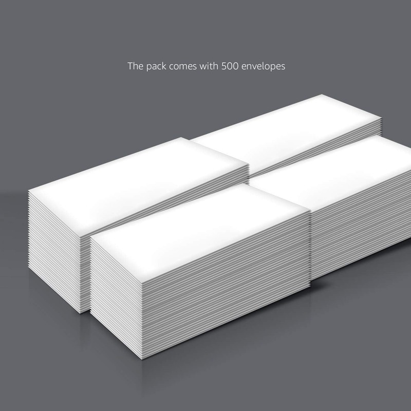 #10 Business Letter Envelopes W/ Gummed Seal No Tint White 500-Pack gallery