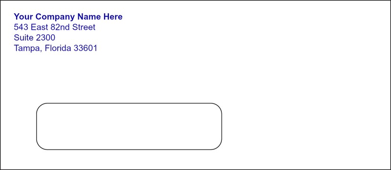 7000 Custom Printed #12 White Wove Window Envelopes (Black or Reflex Blue Ink)