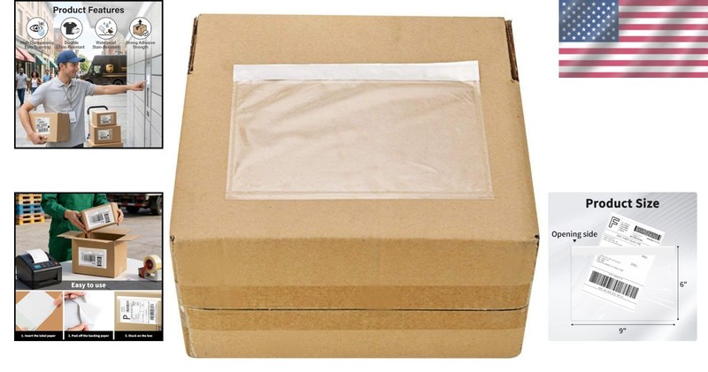 Clear Top Loading Packing List Envelopes - 100 Pack 6" x 9" for Business Use gallery