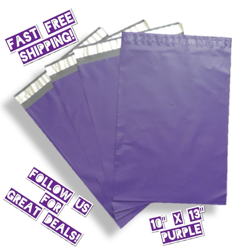 75 Purple 10×13 Designer Poly Mailers Boutique Shipping Bags Envelopes